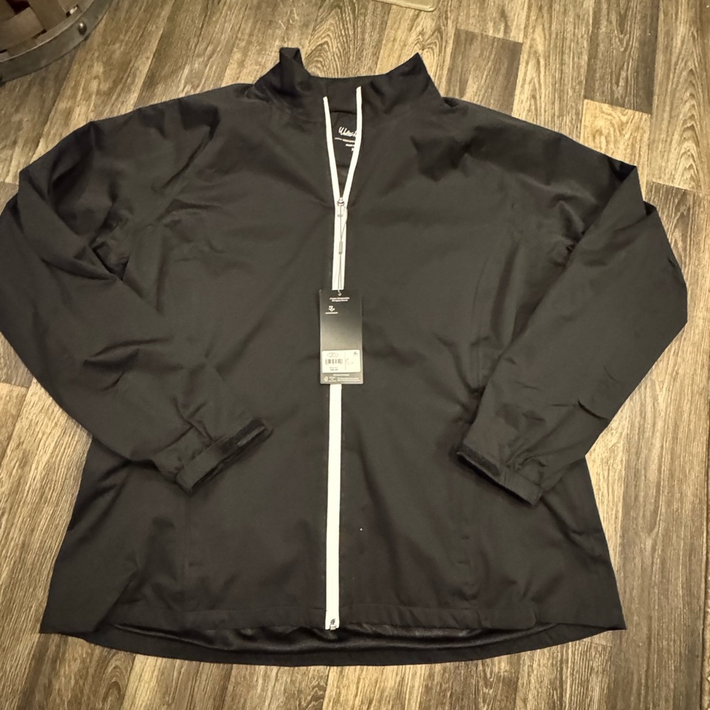 Walter Hagen Black Utility Jacket with Contrast White Zip